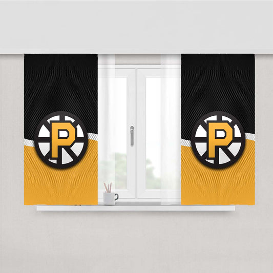 Providence Bruins Logo Jersey Peach Skin Window Curtains