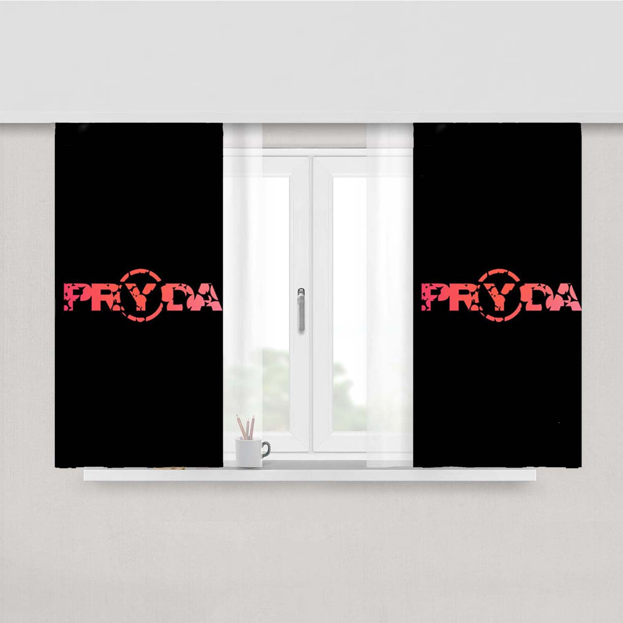 Pryda Peach Skin Window Curtains