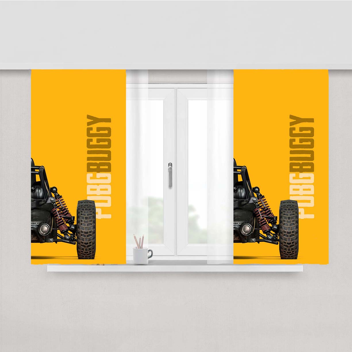 Pubg B Peach Skin Window Curtains