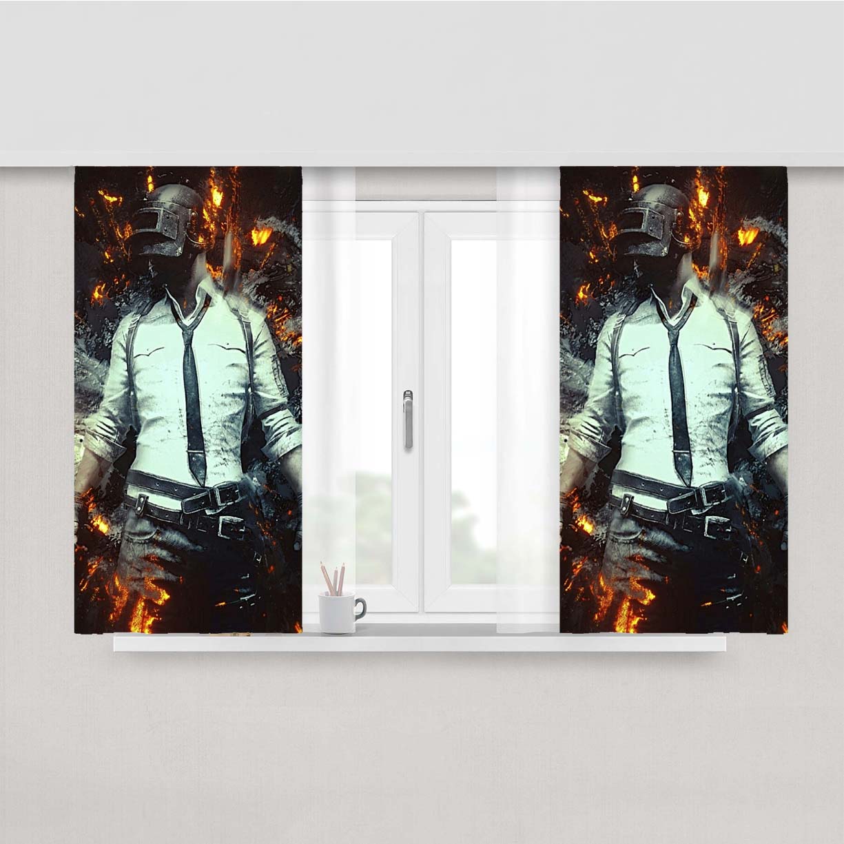 Pubg Cool Wallpaper Peach Skin Window Curtains