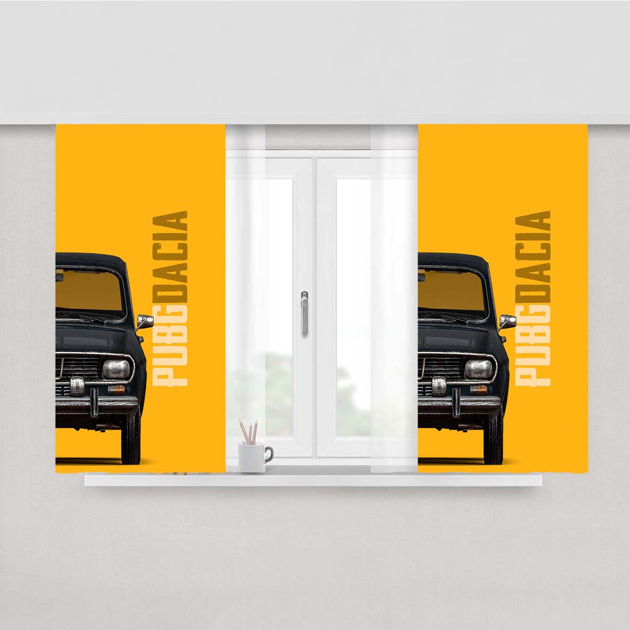Pubg Dacia Peach Skin Window Curtains