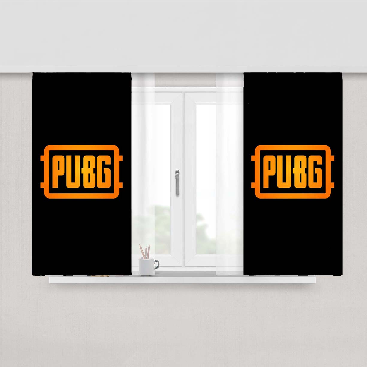Pubg Game Mobile Peach Skin Window Curtains