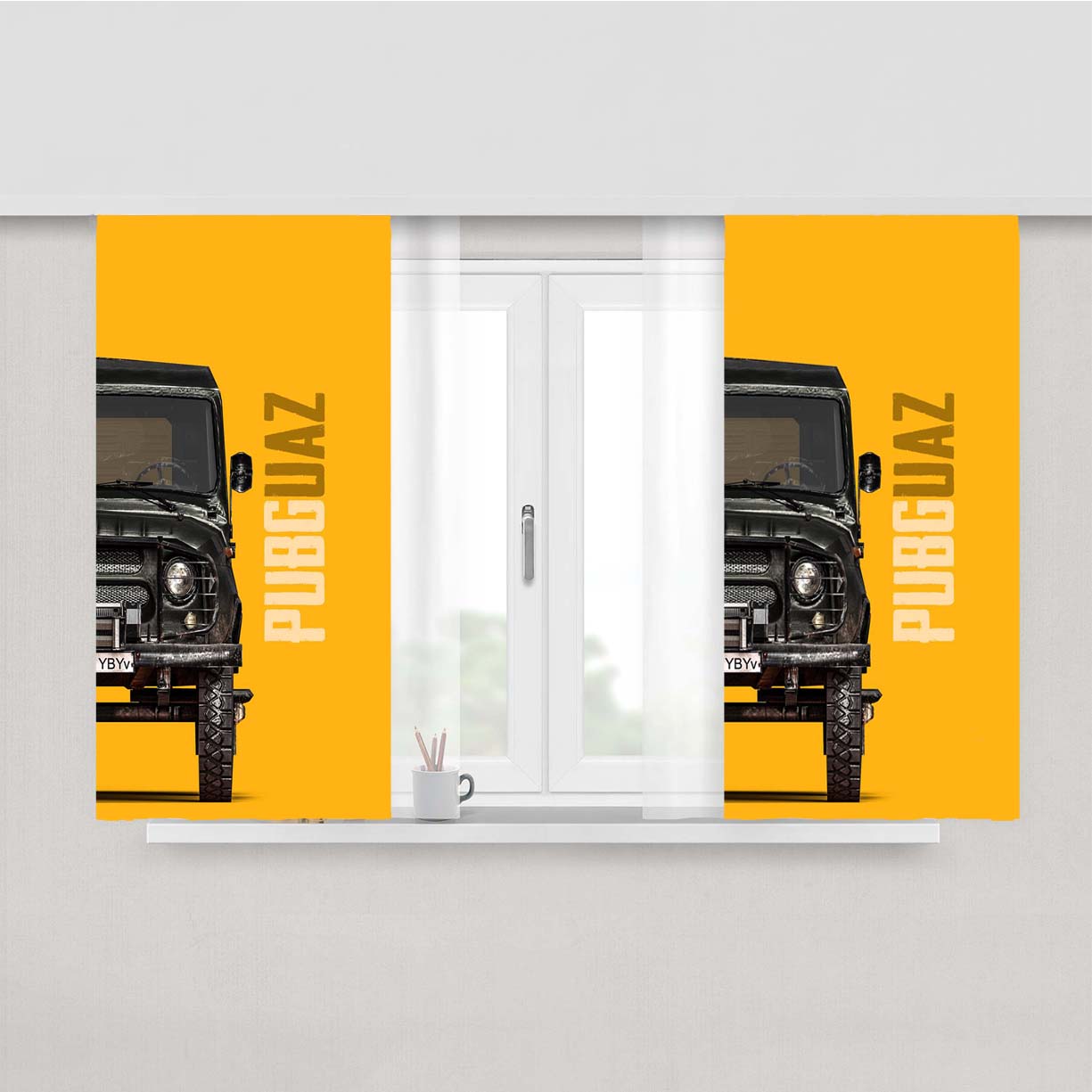 Pubg Uaz Peach Skin Window Curtains