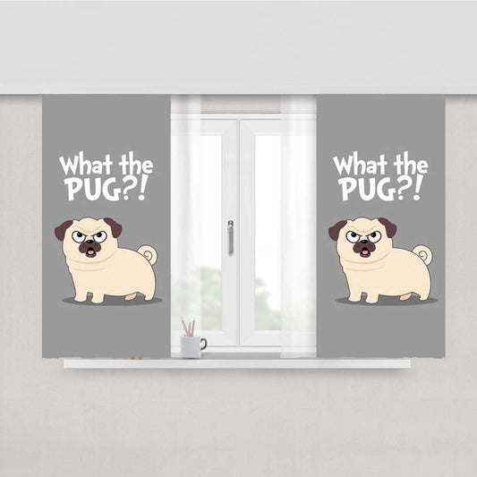 Pug What The Peach Skin Window Curtains