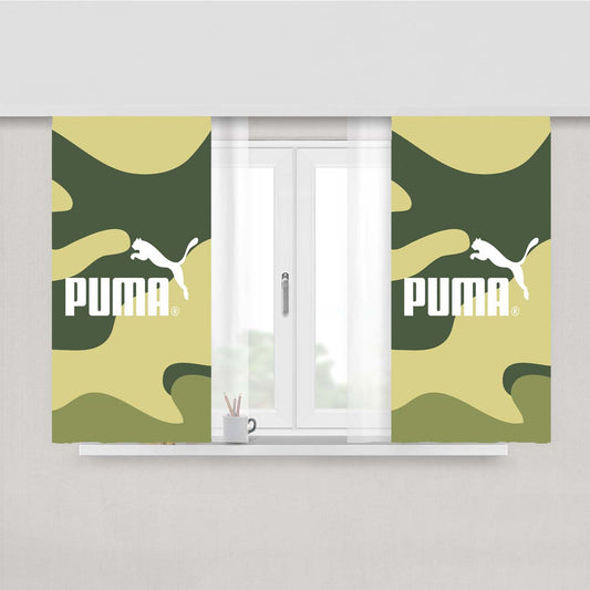 Puma Army Camouflage Peach Skin Window Curtains