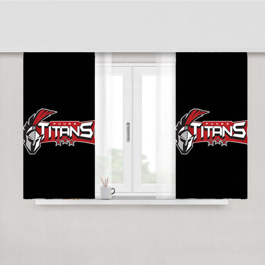 Puurs Titans Logo Peach Skin Window Curtains