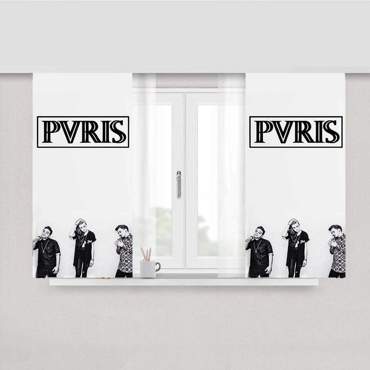 Pvris Peach Skin Window Curtains