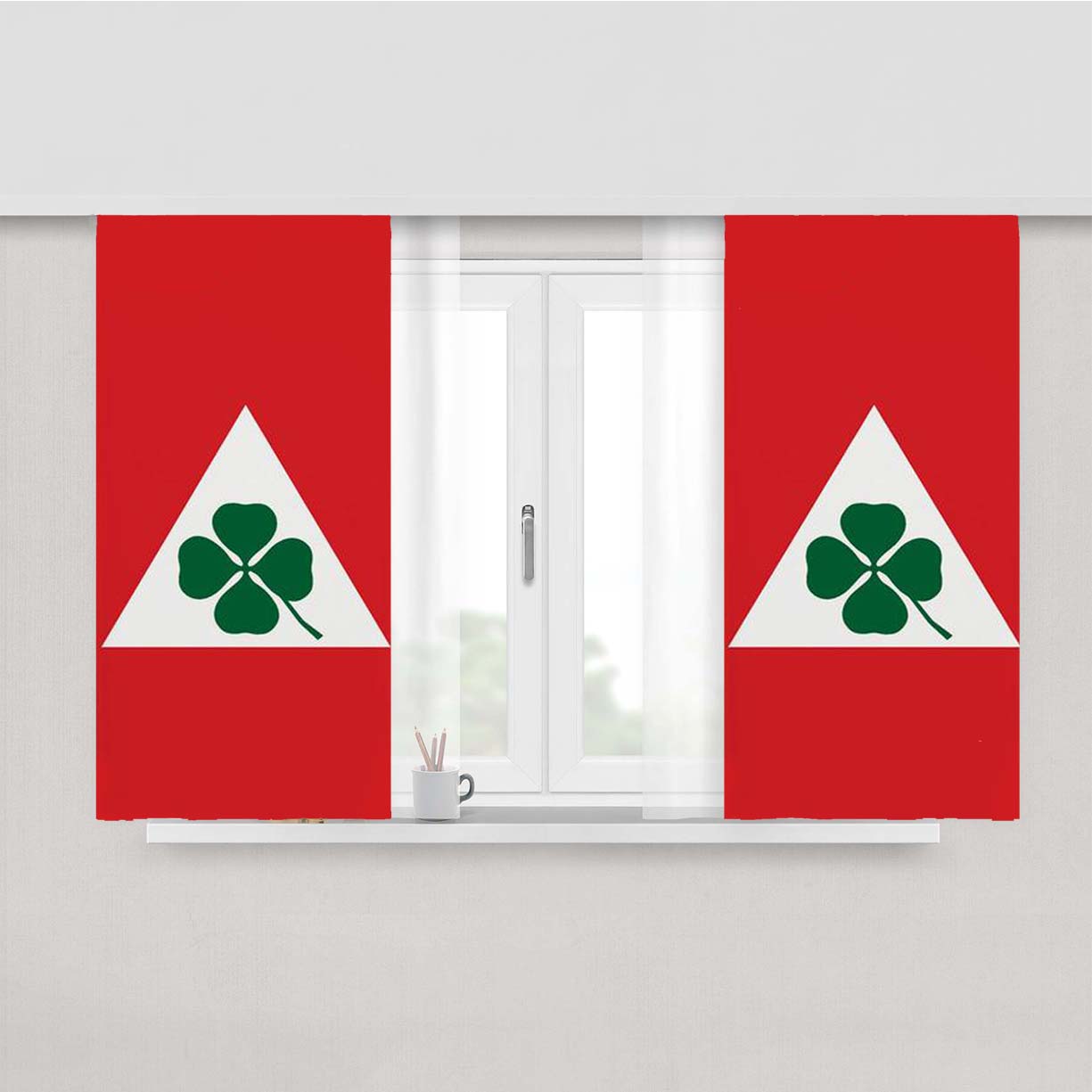 Quadrifoglio Classic Alfa Romeo Peach Skin Window Curtains