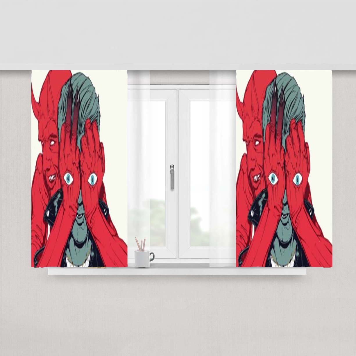Queens Of The Stone Age Peach Skin Window Curtains