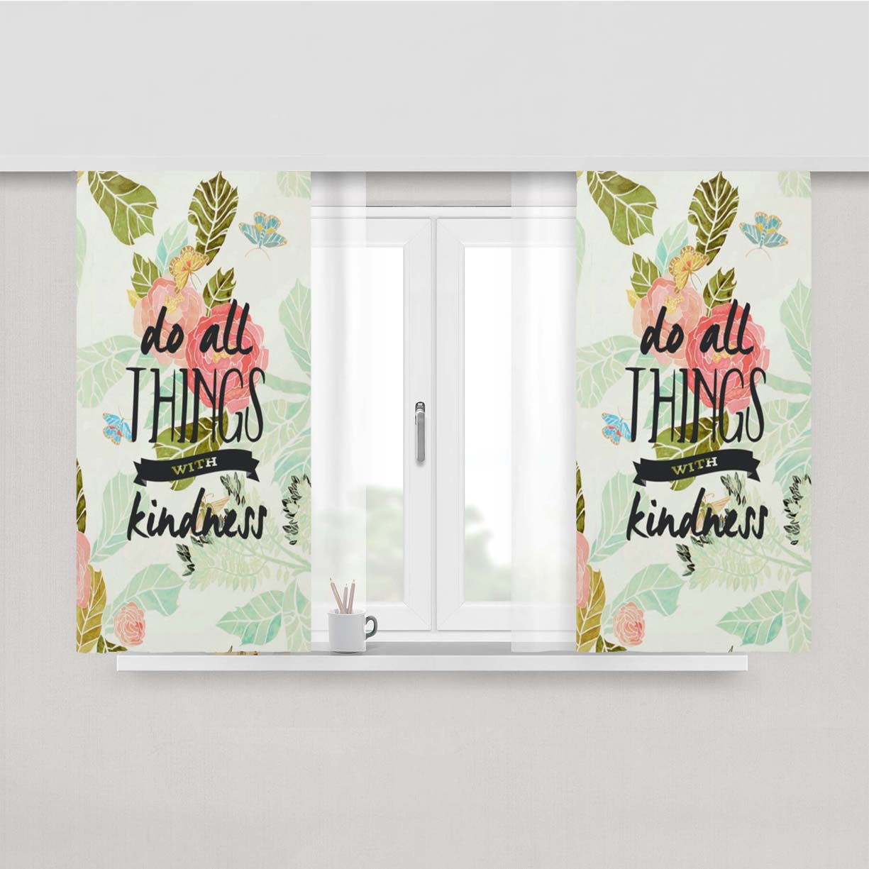 Question Flower Do All Things Peach Skin Window Curtains