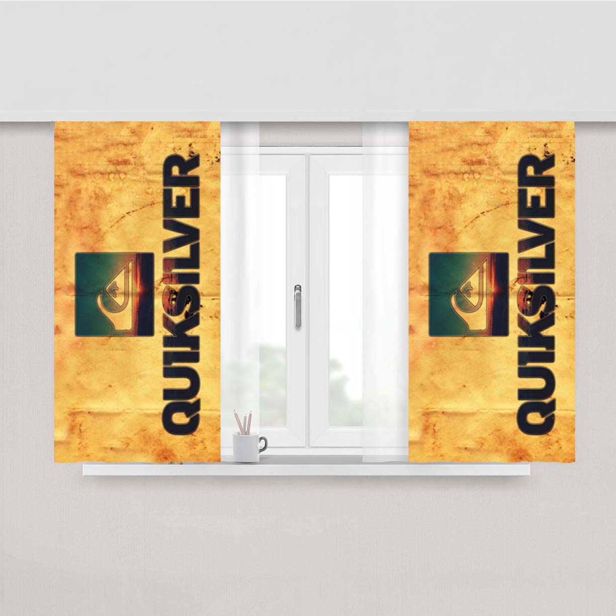 Quiksilver Texture Peach Skin Window Curtains