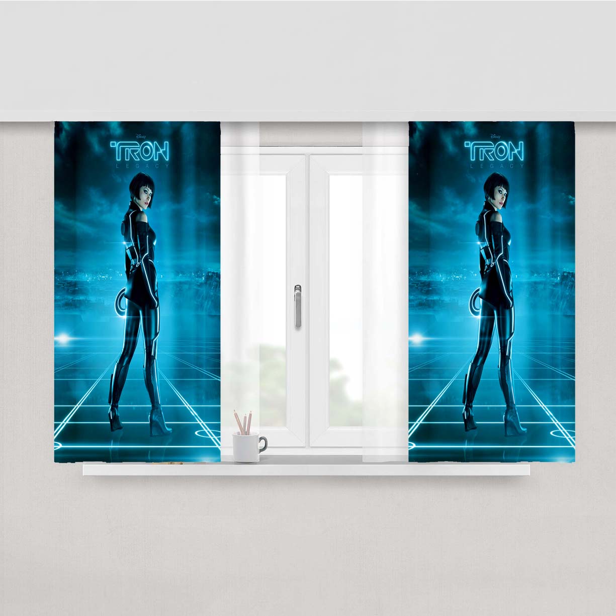 Quorra Tron Legacy Peach Skin Window Curtains