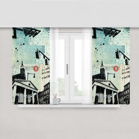 Qurancy Market Peach Skin Window Curtains