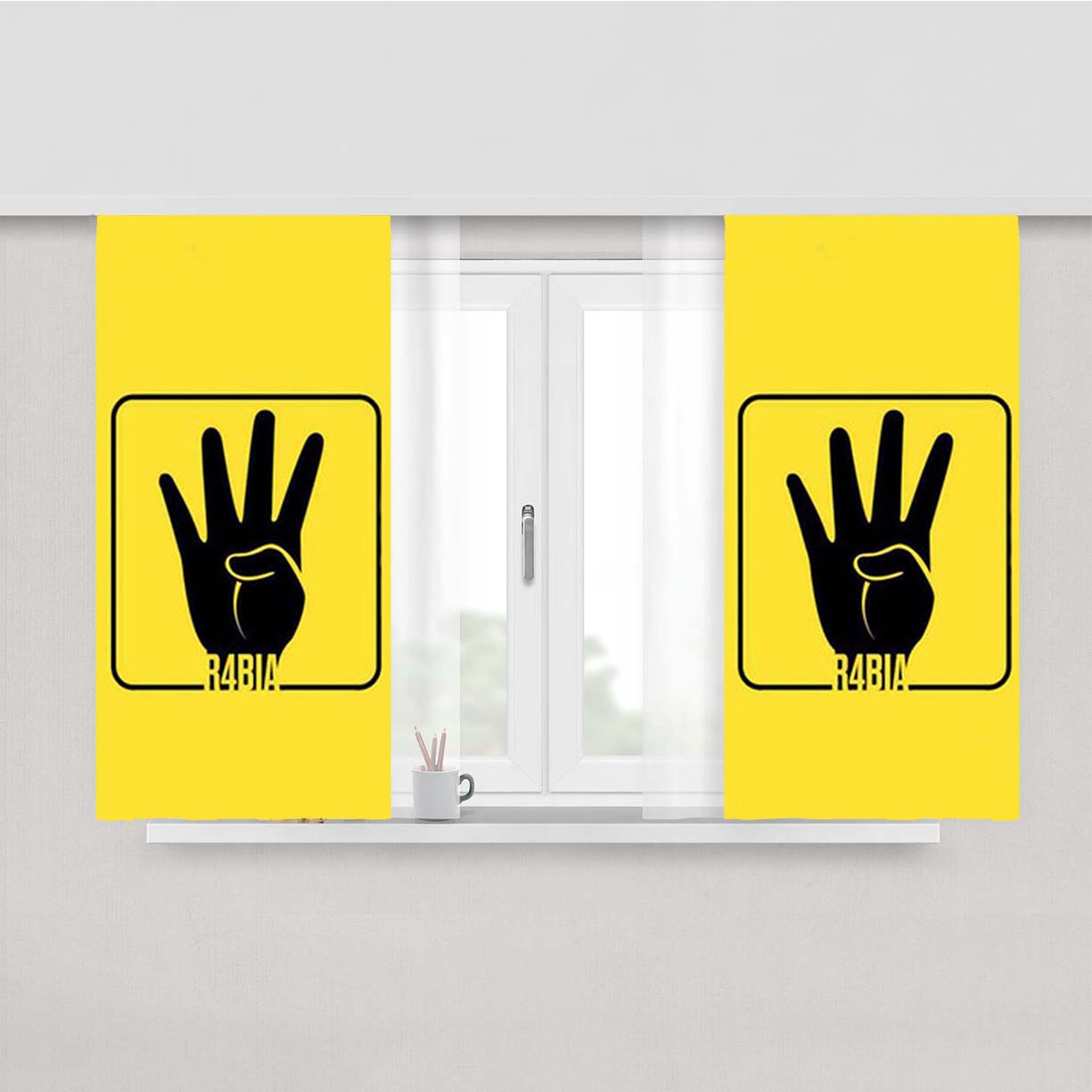 R4Bia Peach Skin Window Curtains