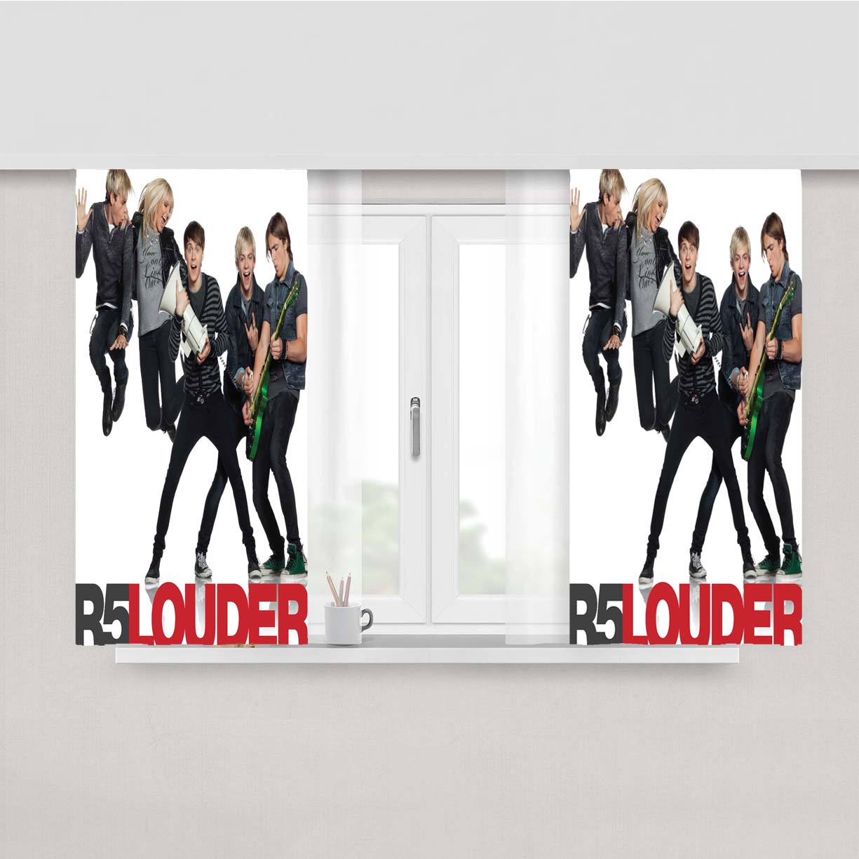 R5 Louder Amazing Feeling Peach Skin Window Curtains