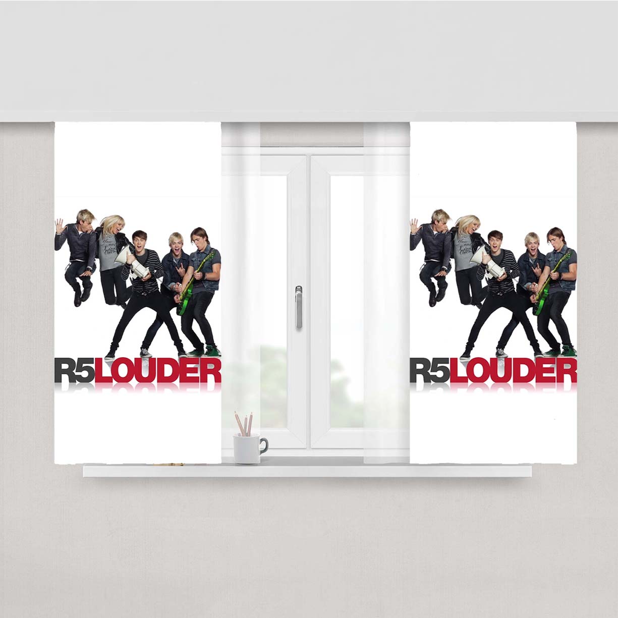 R5 Louder Amazing Feeling Album Peach Skin Window Curtains