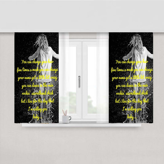 R5 Lyric Peach Skin Window Curtains