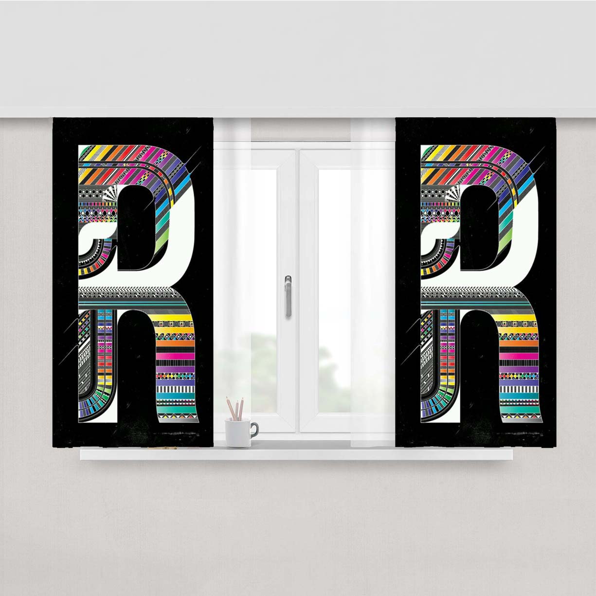 R Pause Peach Skin Window Curtains