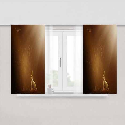 Rabbit 4K Peach Skin Window Curtains