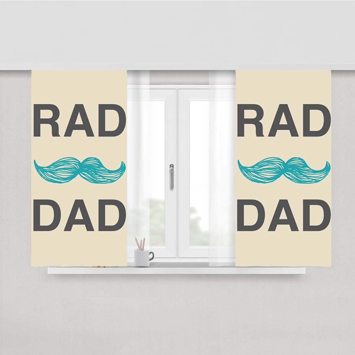 Rad Dad Peach Skin Window Curtains