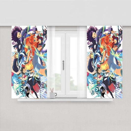 Radiant Comic Poster All Characters Peach Skin Window Curtains