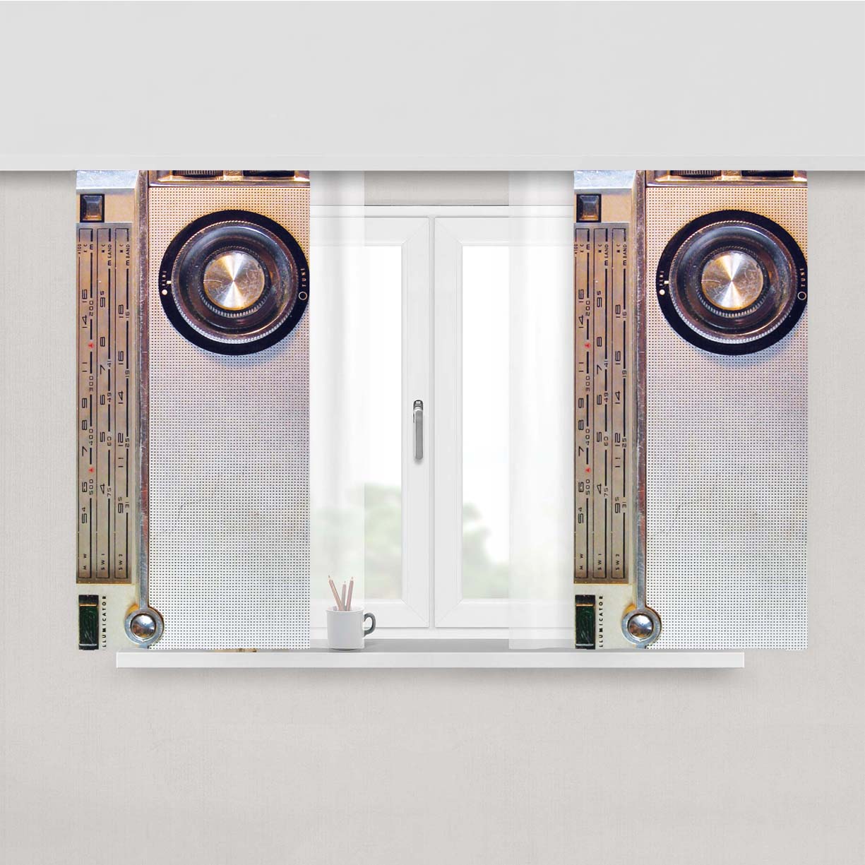 Radio Iphone Case Peach Skin Window Curtains