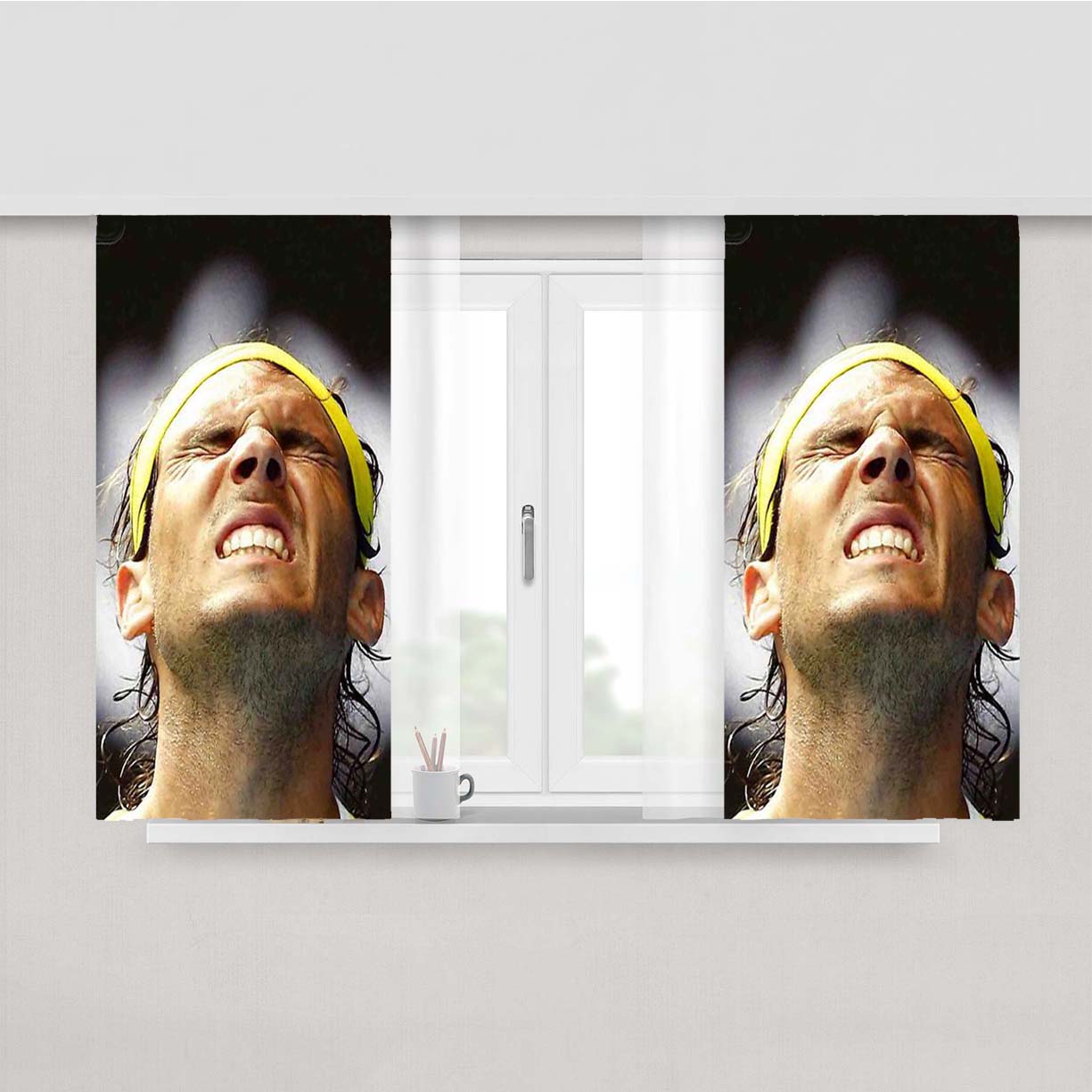 Rafael Nadal Peach Skin Window Curtains