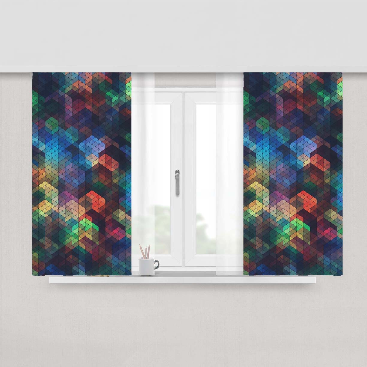 Rainbaw Glass Peach Skin Window Curtains