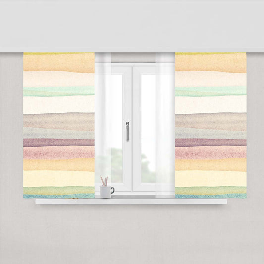 Rainbow Peach Skin Window Curtains