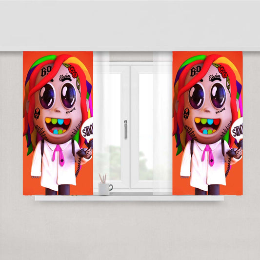 Rainbow 6Ix9Ine 69 Sculpt Peach Skin Window Curtains