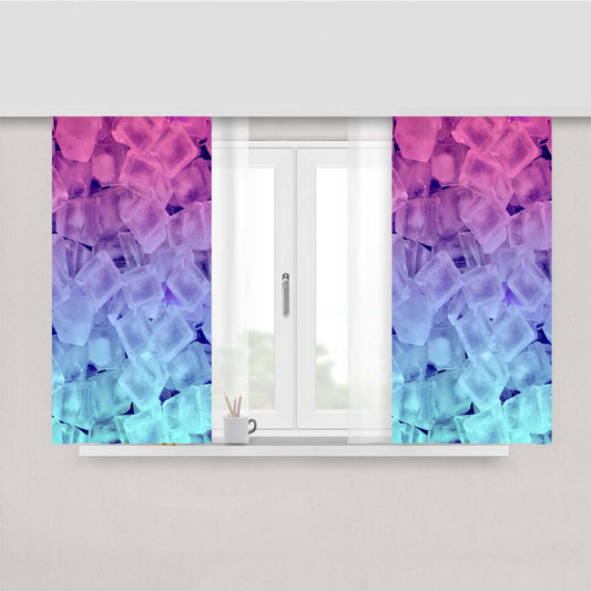 Rainbow Cake Ice Peach Skin Window Curtains
