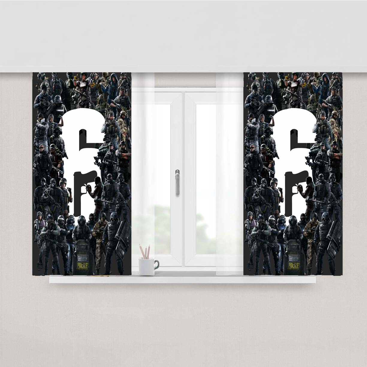 Rainbow Six Siege All Characters Peach Skin Window Curtains