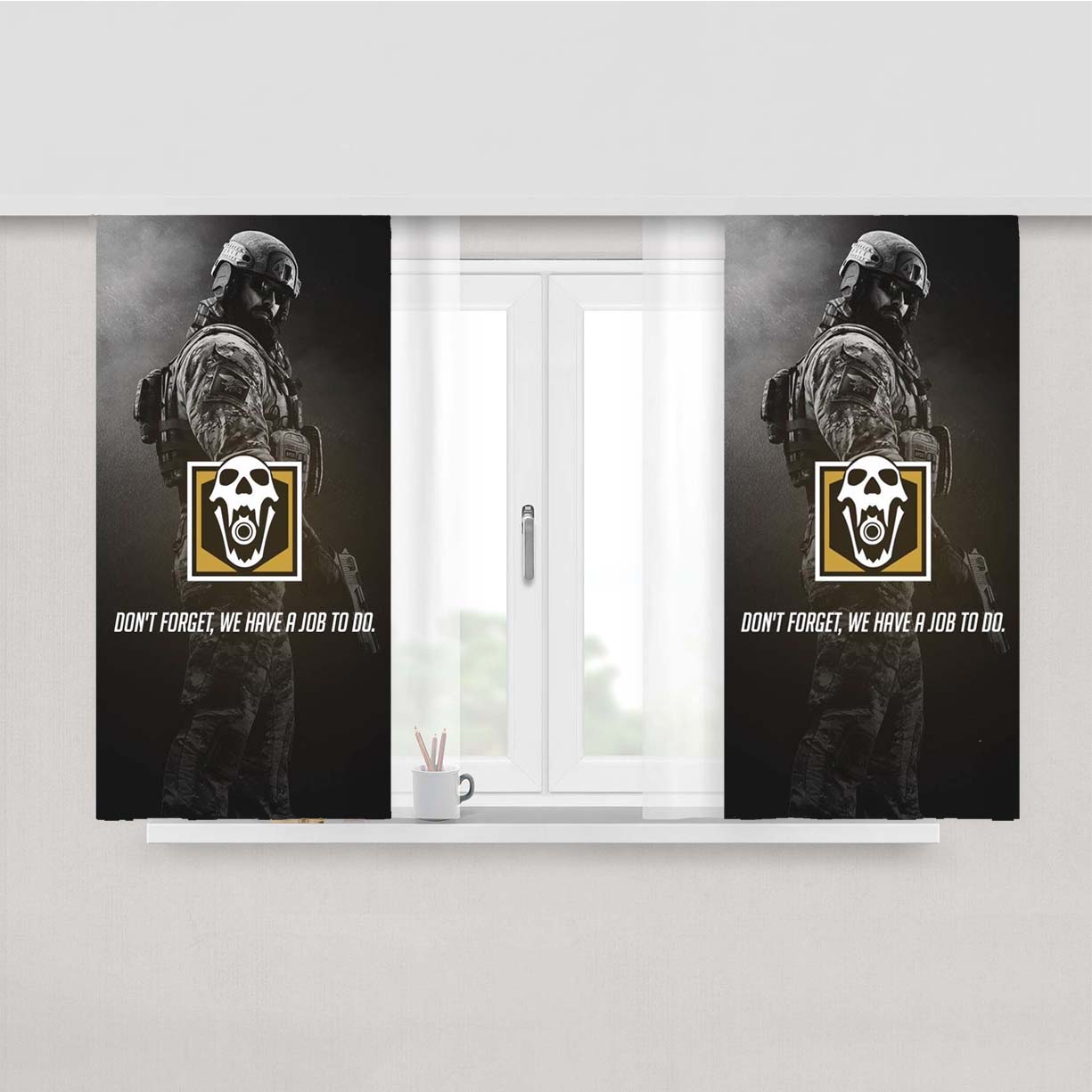 Rainbow Six Siege Attackers Blackbeard Peach Skin Window Curtains