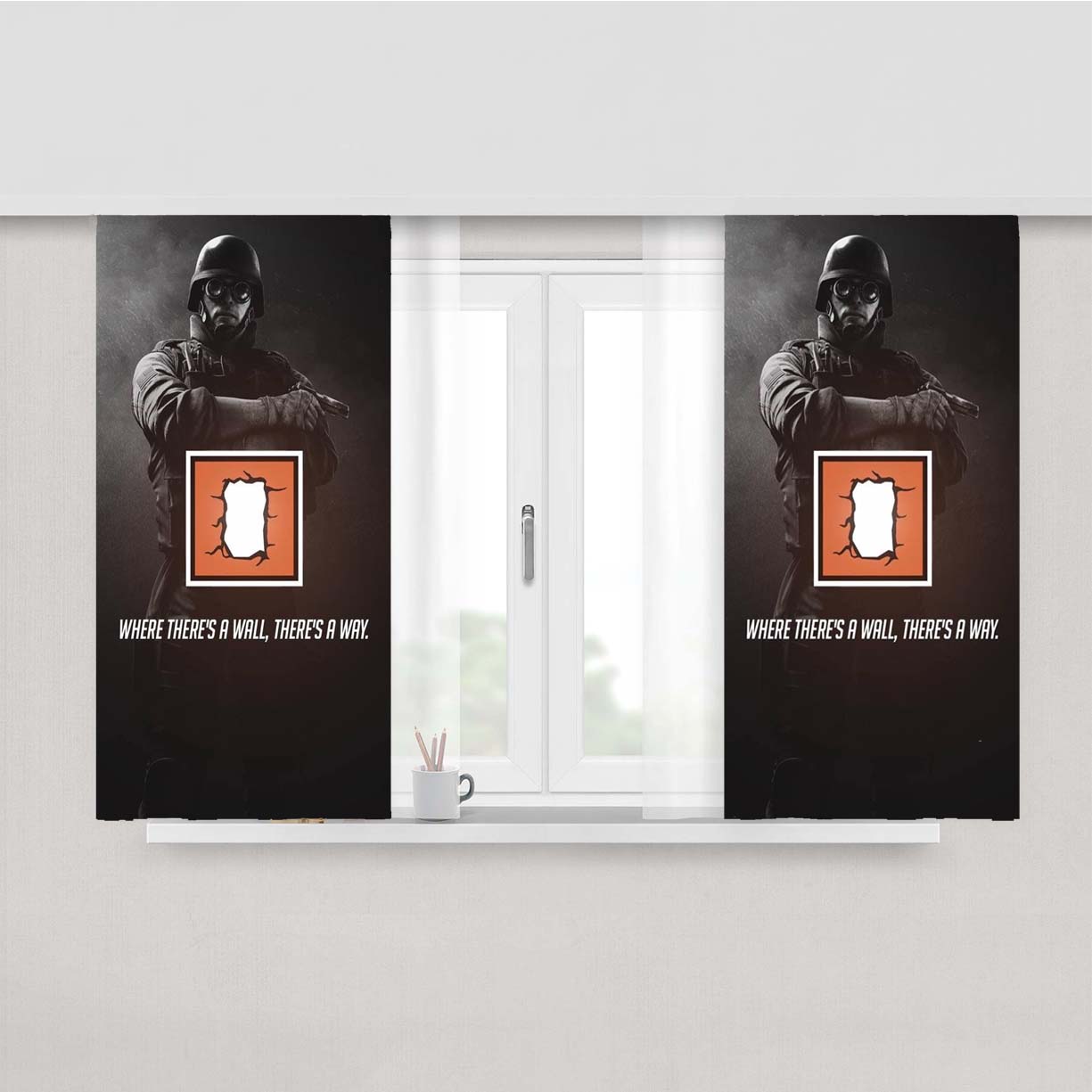 Rainbow Six Siege Attackers Thermite Peach Skin Window Curtains