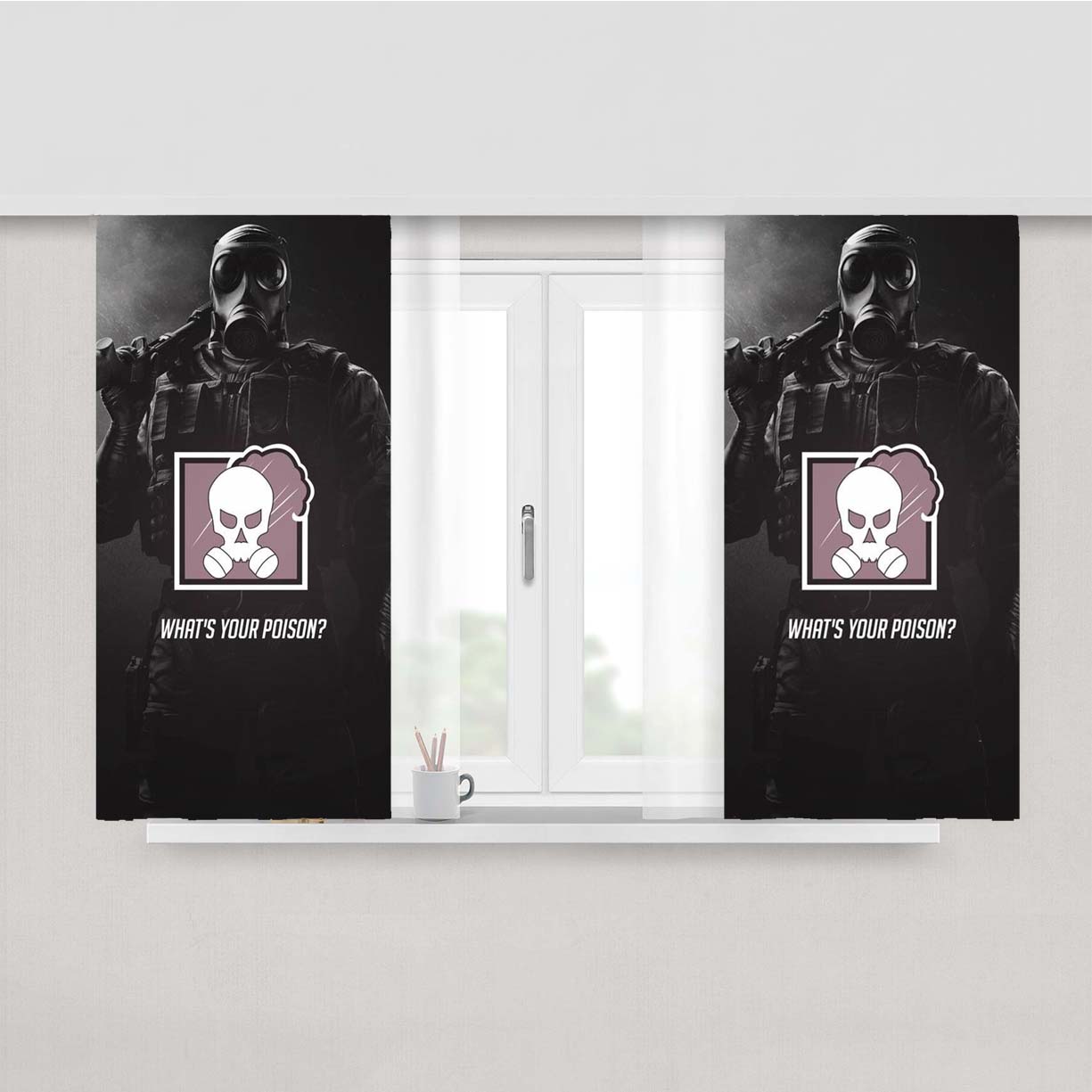 Rainbow Six Siege Defenders Smoke Peach Skin Window Curtains