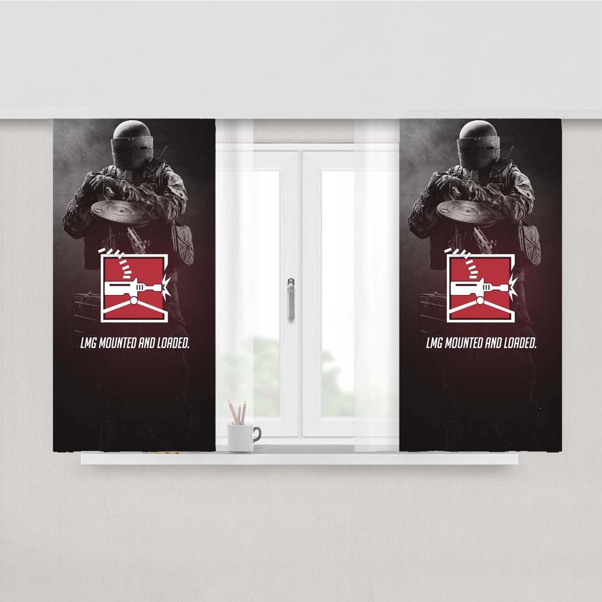 Rainbow Six Siege Defenders Tachanka Peach Skin Window Curtains