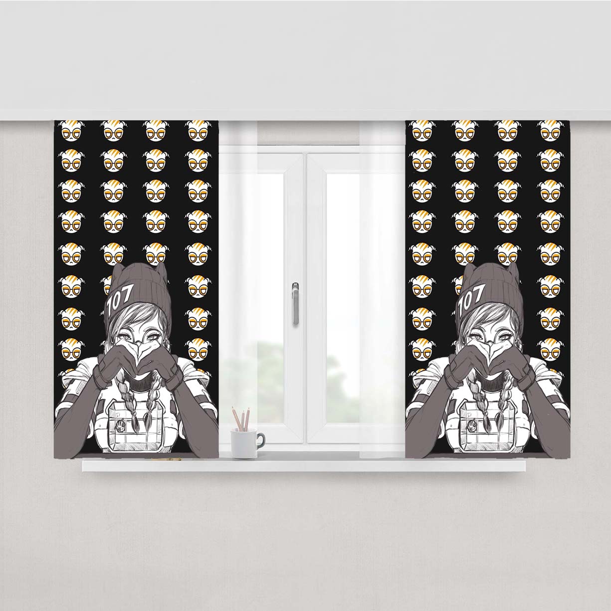 Rainbow Six Siege Dokkaebi Wallpaper Peach Skin Window Curtains