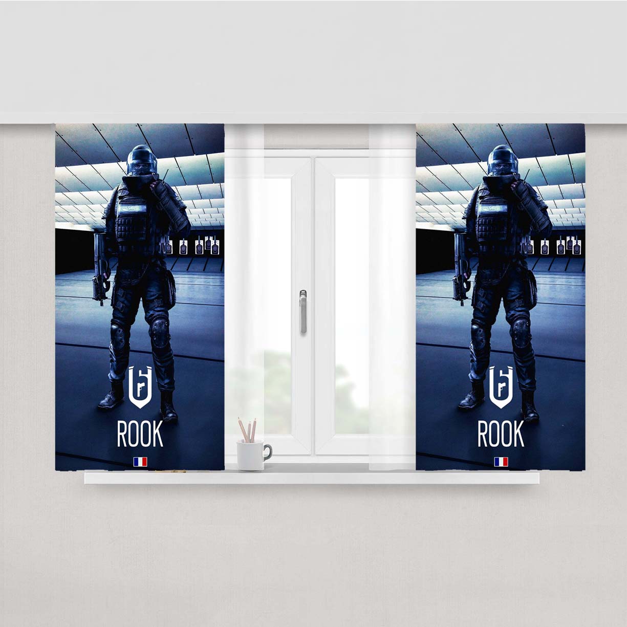 Rainbow Six Siege Rook Tom Clancy Peach Skin Window Curtains