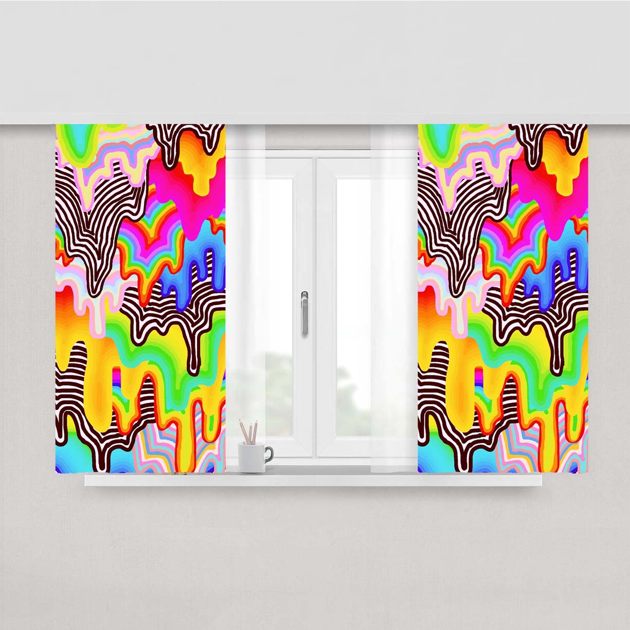 Rainbow Vsco Wallpapers Peach Skin Window Curtains