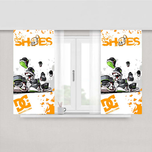 Rally Team Gymkhana Hoonigan Peach Skin Window Curtains