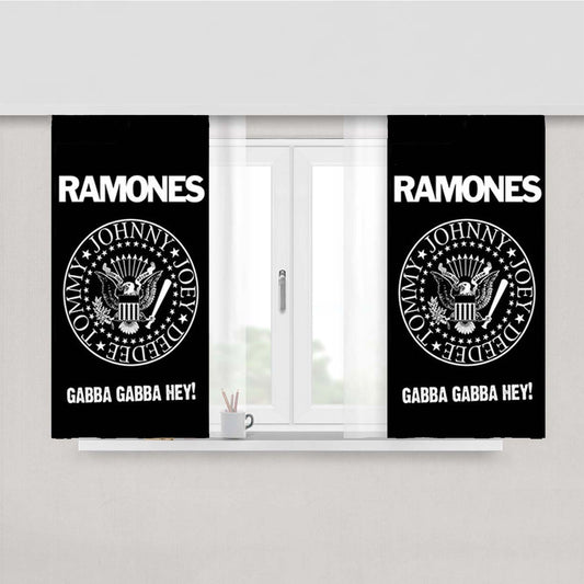 Ramones Gobba Gabba Hey Peach Skin Window Curtains