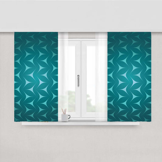 Random Arrow Cyan Peach Skin Window Curtains