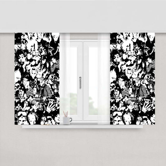 Rapper Parental Advi Peach Skin Window Curtains