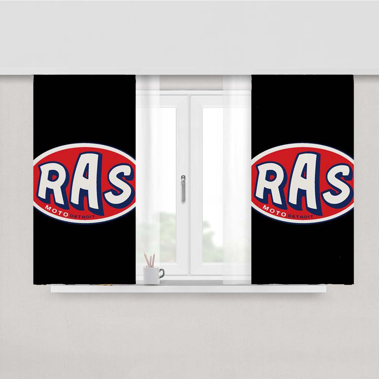 Ras Moto Detroit Peach Skin Window Curtains