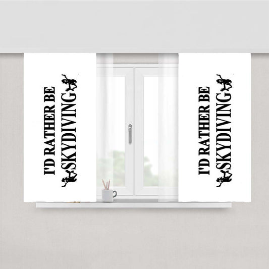 Rather Be Skydiving Peach Skin Window Curtains