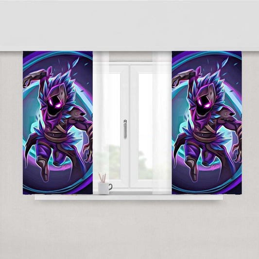 Raven Skin Fan Art Peach Skin Window Curtains