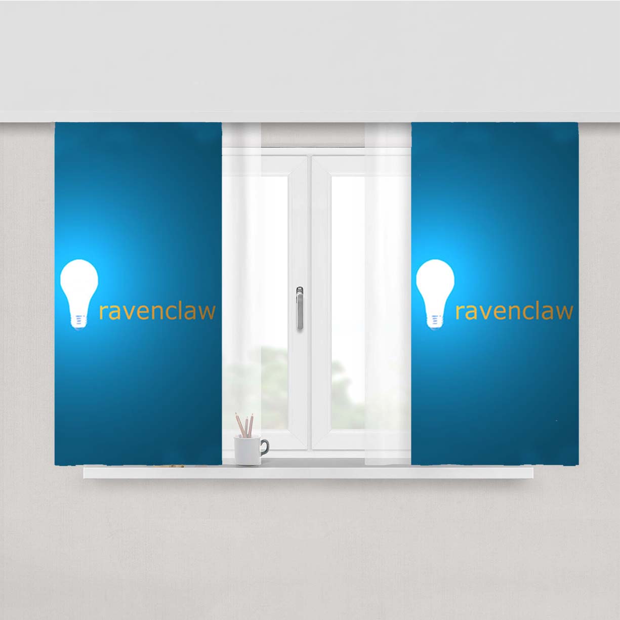 Ravenclaw Lamp Peach Skin Window Curtains