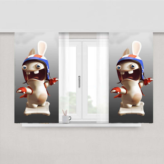 Rayman Raving Rabbids Skate Peach Skin Window Curtains