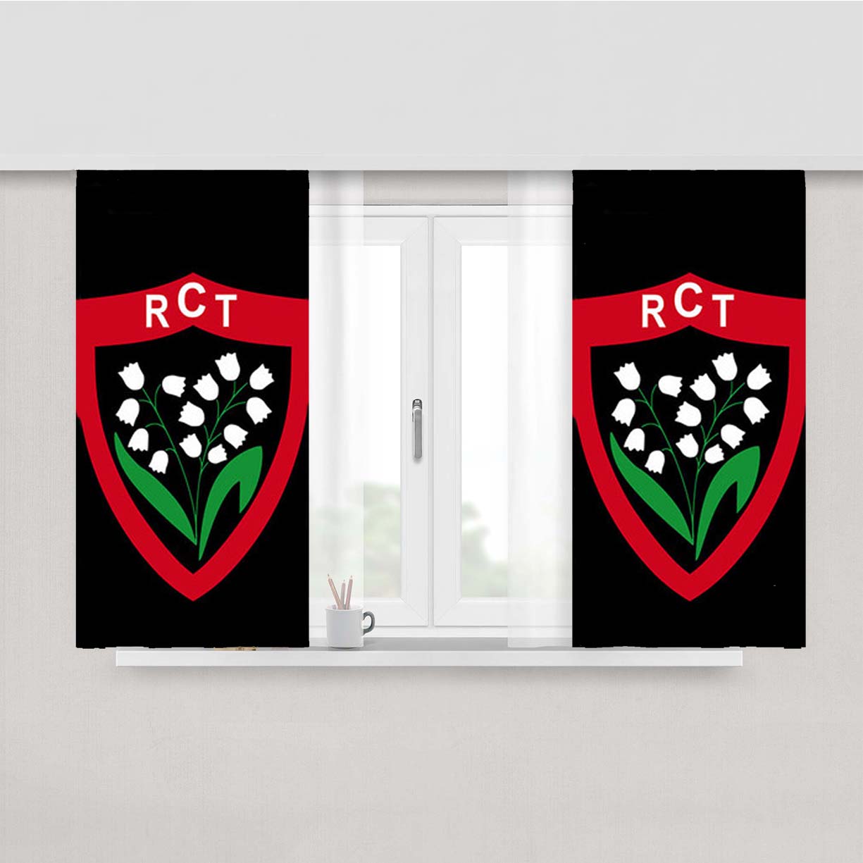Rct Logo Peach Skin Window Curtains