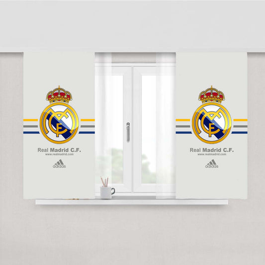 Real Madrid Club De Fútbol La Liga Spanyol Logo Peach Skin Window Curtains